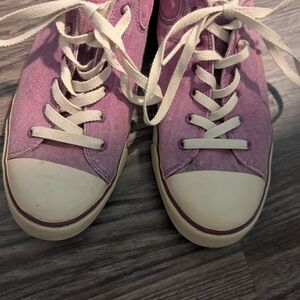 UGG Pink and Cream High-Top Sneakers